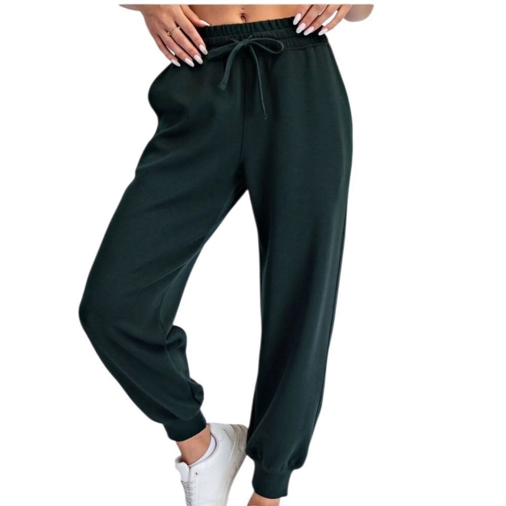 3086 NWT Rae Mode DoubleLUXE Jogger Pant Regency Green Sz Med
